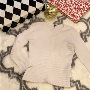 VTG white PowWow Sweater